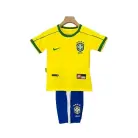 Brazil Retro Home Football Kids Kit 1994