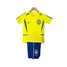 Brazil Retro Home Football Kids Kit 2002