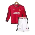 Manchester United Home Long Sleeve Football Kids Kit 23/24
