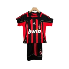 AC Milan Retro Home Football Kids Kit 2006/07