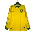 Brazilië Thuis Shirt Lange Mouw 1998 Retro