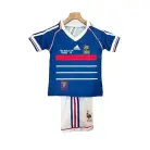 France Retro Home Football Kids Kit 1998